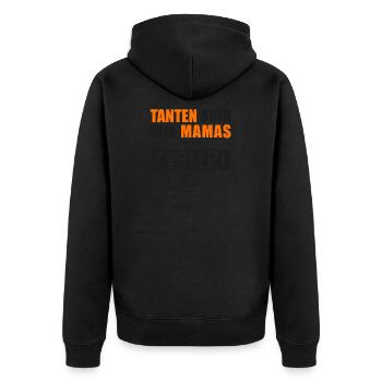 Tante Großtante Mama Mutter Lustige Sprüche Shirt - Unisex Premium Bio Zip Hoodie - Schwarz - Hinten - Nico (187cm)