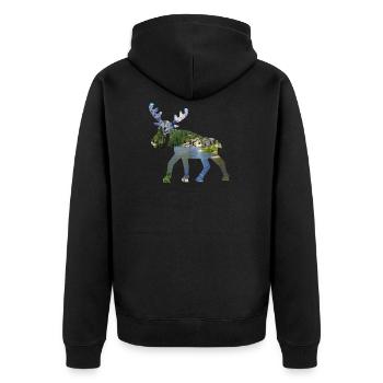 montagnes d'orignaux - Veste à capuche bio Premium Unisexe - noir - Dos - Nico (187cm)