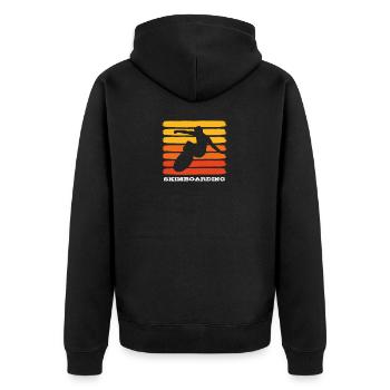 Skimboard vintage Skimboard Retro Sports extrêmes - Veste à capuche bio Premium Unisexe - noir - Dos - Nico (187cm)