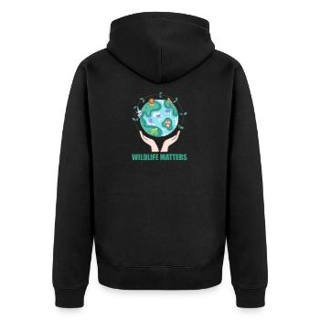 idée cadeau drôle de conservation de l'environnement - Veste à capuche bio Premium Unisexe - noir - Dos - Nico (187cm)