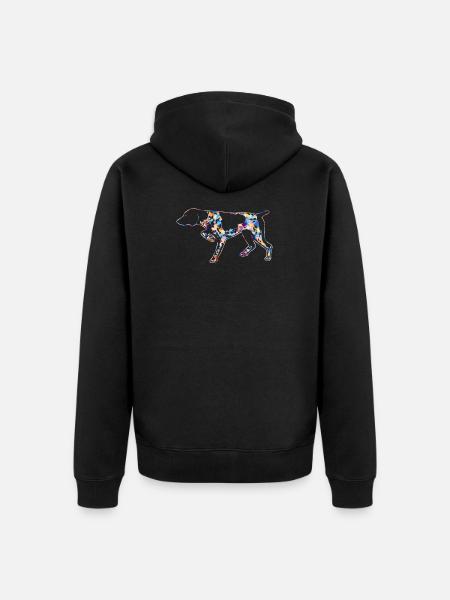 German Shorthaired Pointer - Unisex Premium Organic Zip Hoodie - black