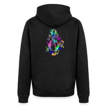 note musicale - Veste à capuche bio Premium Unisexe - noir - Dos - Nico (187cm)
