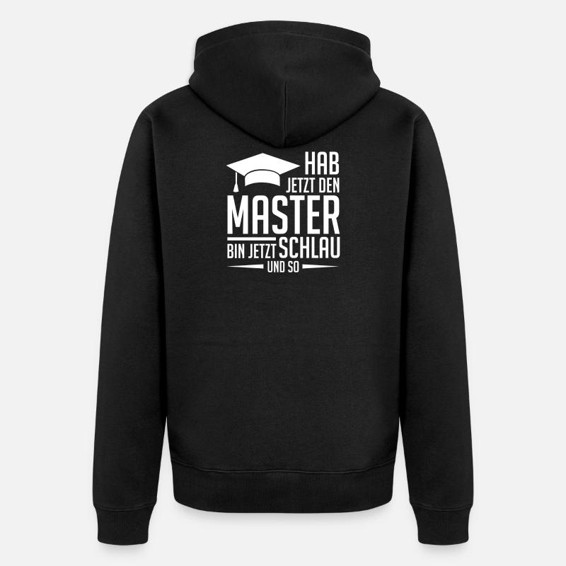 Master Mastertitel - Unisex Premium Bio Zip Hoodie - Schwarz