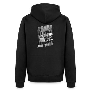 Board Gamer Because Smokin Hot is Not an Official - Unisex Premium Organic Zip Hoodie - black - Back - Nico (187cm)