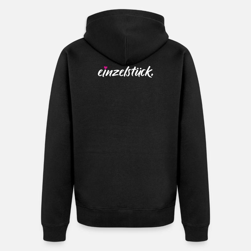 Einzelstück Spruch Witzig - Unisex Premium Bio Zip Hoodie - Schwarz