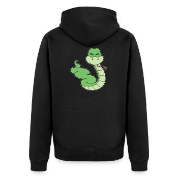 Serpent mignon - Veste à capuche bio Premium Unisexe - noir - Dos - Nico (187cm)