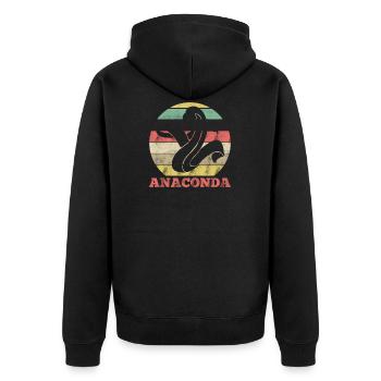 Serpent anaconda rétro - Veste à capuche bio Premium Unisexe - noir - Dos - Nico (187cm)