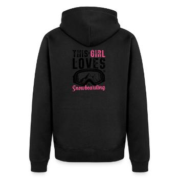 Snowboarder | Cadeaux de snowboard vacances snowboard - Veste à capuche bio Premium Unisexe - noir - Dos - Nico (187cm)