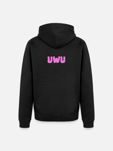 uwu Nice Furry Owner Gift - Unisex Premium Organic Zip Hoodie - black