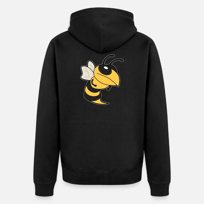 Frelon de dessin animé - Veste à capuche bio Premium Unisexe - noir