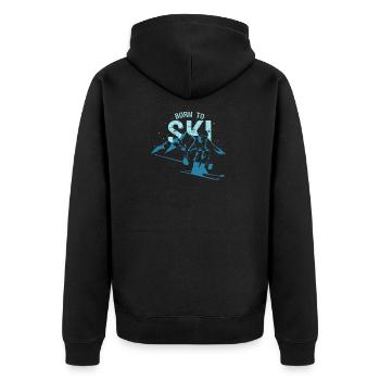 Né pour skier - Veste à capuche bio Premium Unisexe - noir - Dos - Nico (187cm)