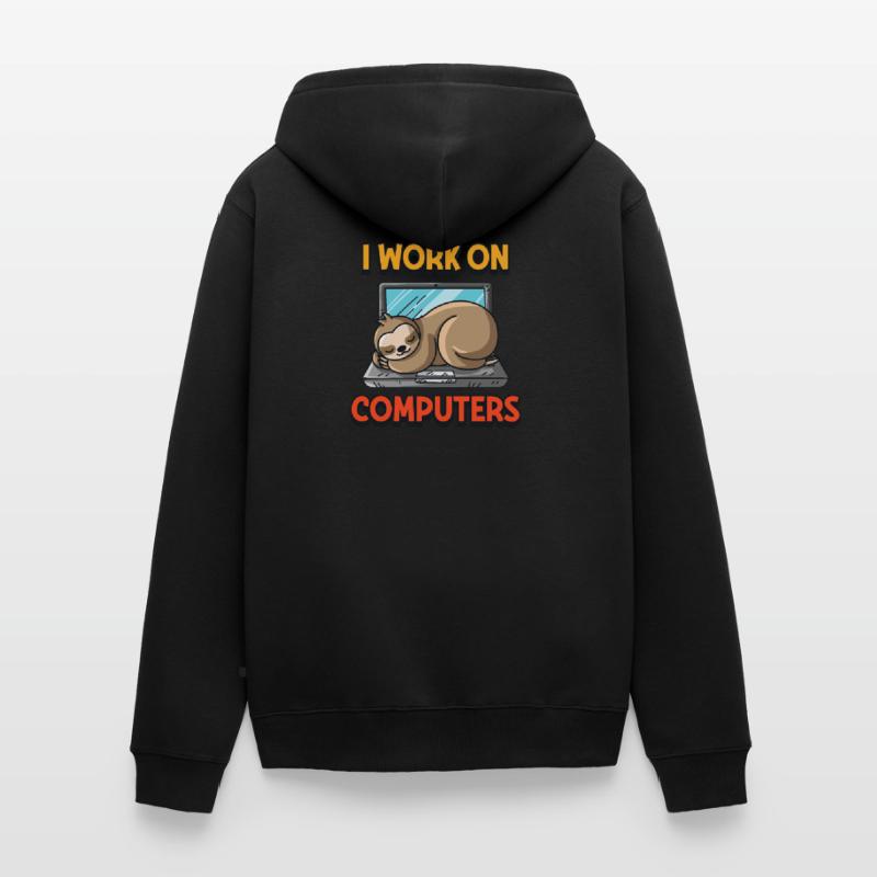 Computer Nerd Geek Programmierer nerd Herren Unisex Premium Bio Zip Hoodie