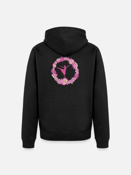 Dance blumenkranz - Unisex Premium Bio Zip Hoodie - Schwarz