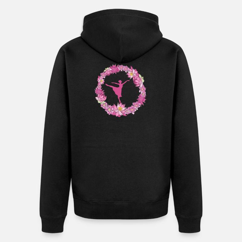 Dance blumenkranz - Unisex Premium Bio Zip Hoodie - Schwarz