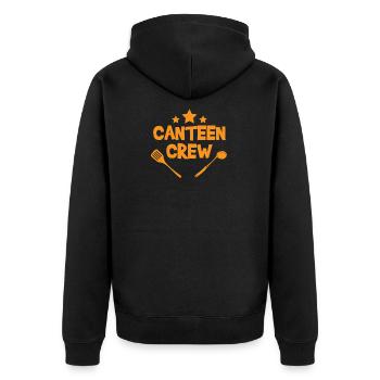 Canteen Crew Lunch Lady Food Server Gift - Unisex Premium Organic Zip Hoodie - black - Back - Nico (187cm)