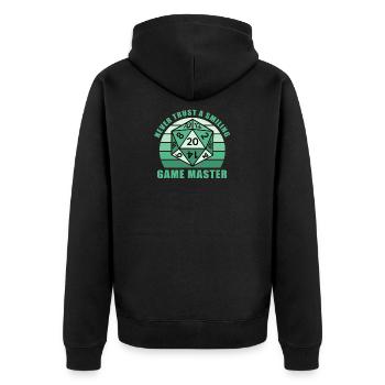 Game Master Fantasy Role-Playing Game Tshirt Game Master - Unisex Premium Organic Zip Hoodie - black - Back - Nico (187cm)