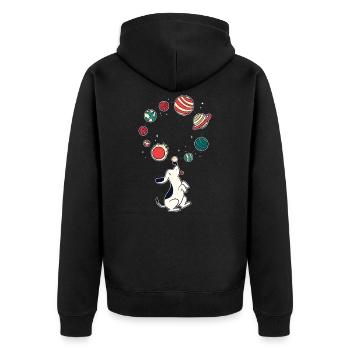 Chien drôle - Veste à capuche bio Premium Unisexe - noir - Dos - Nico (187cm)
