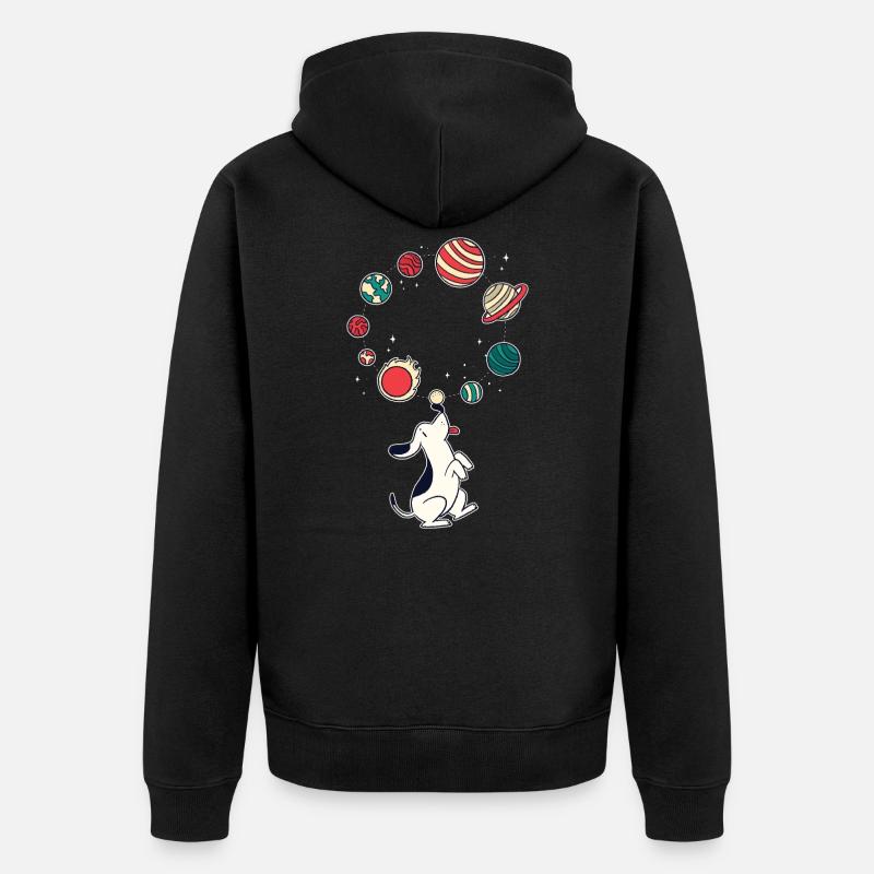 Chien drôle - Veste à capuche bio Premium Unisexe - noir