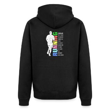 Marathon Runner Gift Fun Runner Definition Runner - Veste à capuche bio Premium Unisexe - noir - Dos - Nico (187cm)