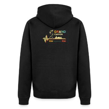 Chemise de randonnée Grand Canyon - Randonnée jante à jante - Cool - Veste à capuche bio Premium Unisexe - noir - Dos - Nico (187cm)