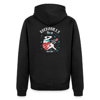 Rockabilly Vintage Rocker Rock N Roll Pinup - Veste à capuche bio Premium Unisexe - noir - Dos - Nico (187cm)