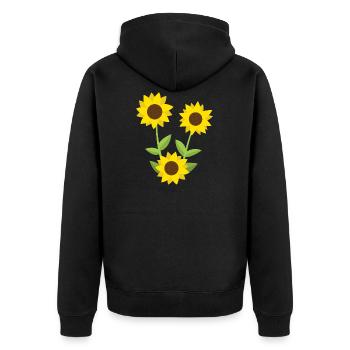 tournesols - Veste à capuche bio Premium Unisexe - noir - Dos - Nico (187cm)