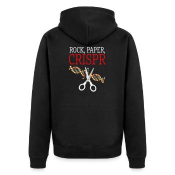 Rock Paper Crispr DNA Biology Study Of Life Fun Gi - Veste à capuche bio Premium Unisexe - noir - Dos - Nico (187cm)