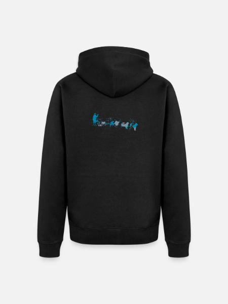 sled dog sport splash - Unisex Premium Organic Zip Hoodie - black