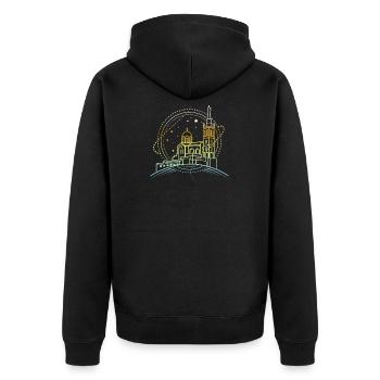 Marseille - Veste à capuche bio Premium Unisexe - noir - Dos - Nico (187cm)
