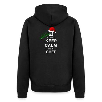 Drôle de Noël drôle de Noël, Chef Chef - Veste à capuche bio Premium Unisexe - noir - Dos - Nico (187cm)