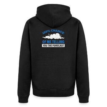 Étudiant en météorologie drôle Prévisions météo Météo - Veste à capuche bio Premium Unisexe - noir - Dos - Nico (187cm)