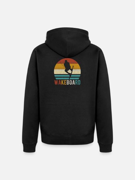 Wakeboard Wakeboarder Wakeboarding Wake retro - Unisex Premium Bio Zip Hoodie - Schwarz