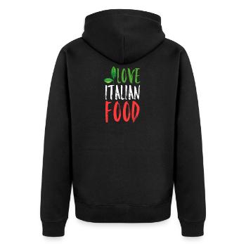 L'amour de la cuisine italienne - Veste à capuche bio Premium Unisexe - noir - Dos - Nico (187cm)