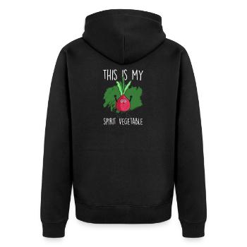 Dire de betterave - Veste à capuche bio Premium Unisexe - noir - Dos - Nico (187cm)