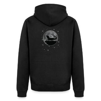 Bearded Dragons Funny Bearded Dragon Owner - Unisex Premium Organic Zip Hoodie - black - Back - Nico (187cm)