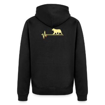Chemise de berger australien rétro - Style vintage - - Veste à capuche bio Premium Unisexe - noir - Dos - Nico (187cm)