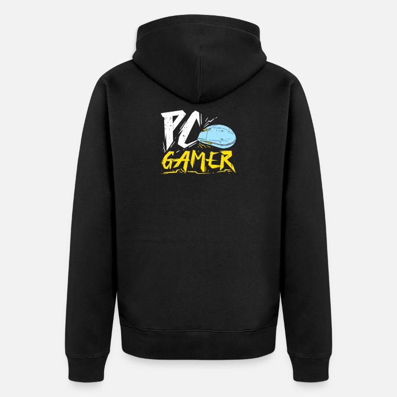 Giocatore per PC, giocatore per desktop - Felpa con cappuccio ecologica premium unisex - nero