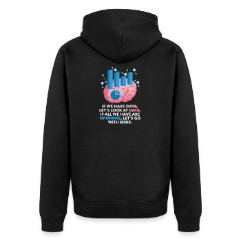Si tout nous avons des opinions Analyste Data Science - Veste à capuche bio Premium Unisexe - noir - Dos - Nico (187cm)