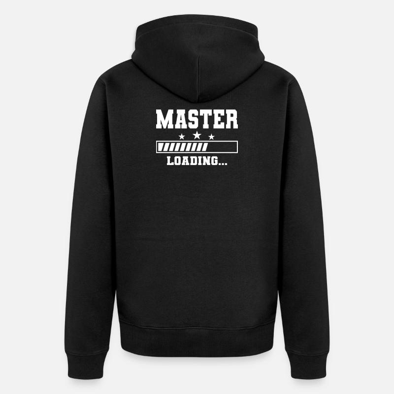 Master Student Studentin Abschluss Uni Geschenk - Unisex Premium Bio Zip Hoodie - Schwarz