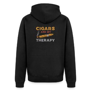 Cadeau de cigares - Veste à capuche bio Premium Unisexe - noir - Dos - Nico (187cm)