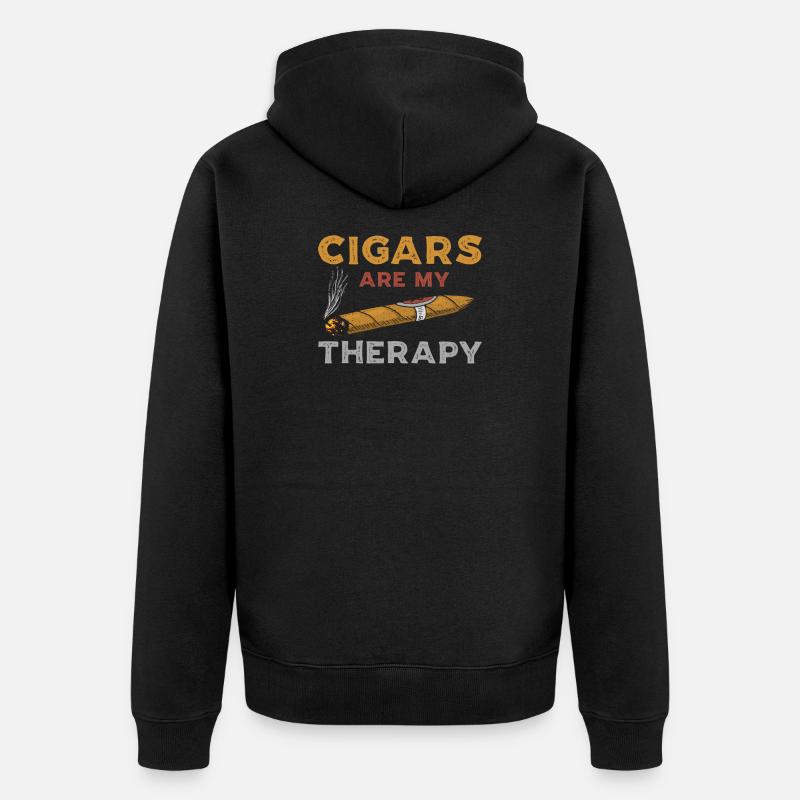 Zigarren Geschenk - Unisex Premium Bio Zip Hoodie - Schwarz