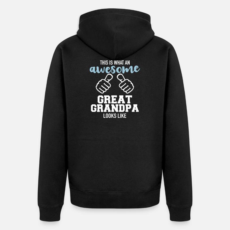 Arrière-grand-père - Veste à capuche bio Premium Unisexe - noir