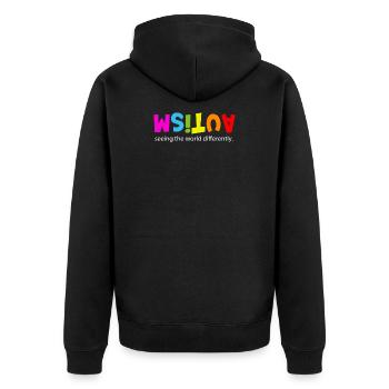 Journée de sensibilisation à l'autisme Autism Autist Be different - Veste à capuche bio Premium Unisexe - noir - Dos - Nico (187cm)