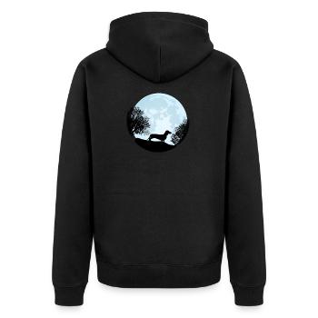 teckel - Veste à capuche bio Premium Unisexe - noir - Dos - Nico (187cm)