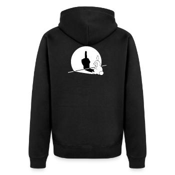 Lapin Majeur - Veste à capuche bio Premium Unisexe - noir - Dos - Nico (187cm)