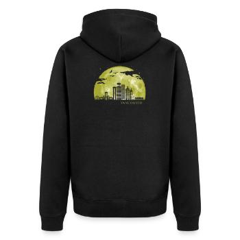 VANCOUVER Moon Light Nuit Etoiles Skyline - Veste à capuche bio Premium Unisexe - noir - Dos - Nico (187cm)