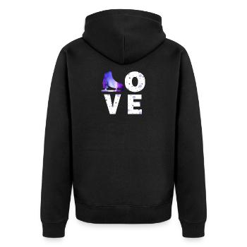 Patinage artistique cadeau fille patineuse artistique - Veste à capuche bio Premium Unisexe - noir - Dos - Nico (187cm)