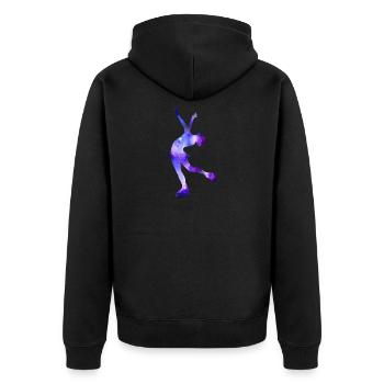 Patinage artistique cadeau fille patineuse artistique - Veste à capuche bio Premium Unisexe - noir - Dos - Nico (187cm)