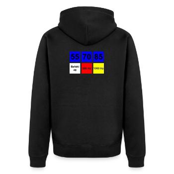 Engine driver, train driver gift PZB - Unisex Premium Organic Zip Hoodie - black - Back - Nico (187cm)
