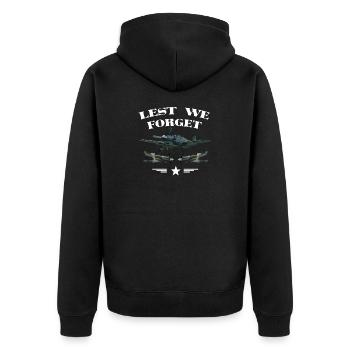 Lire We Forget Spitfire British Legion Veteran - Veste à capuche bio Premium Unisexe - noir - Dos - Nico (187cm)